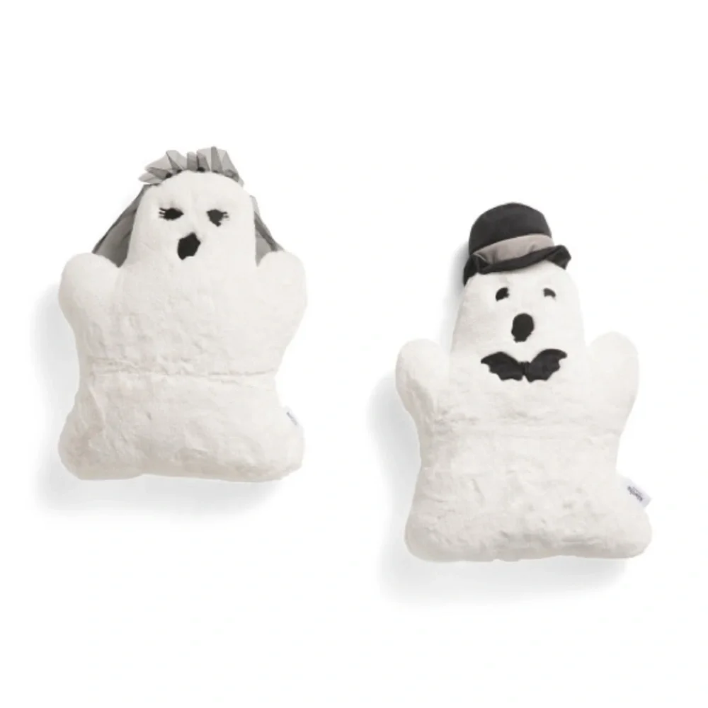 NEW Martha Stewart Bride and Groom Ghost Halloween Pillows